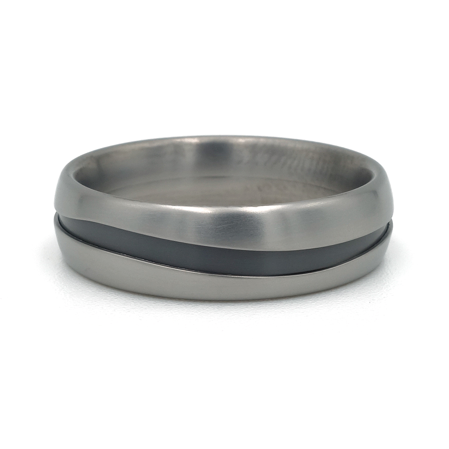 La Rift herenring titanium